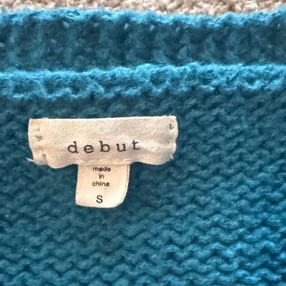 Debut Vibrant Blue Knit Sweater - Picture 2 of 2